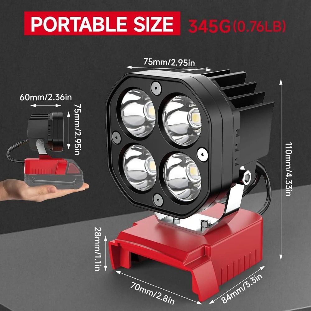 Power Tools Construction - Lampu Kerja 6500K, 6000LM untuk Garasi,