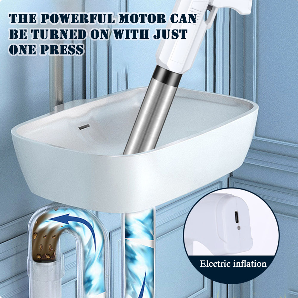 Power Tools Pneumatic - Plunger Toilet elektrik kuat, penghilang gelombang