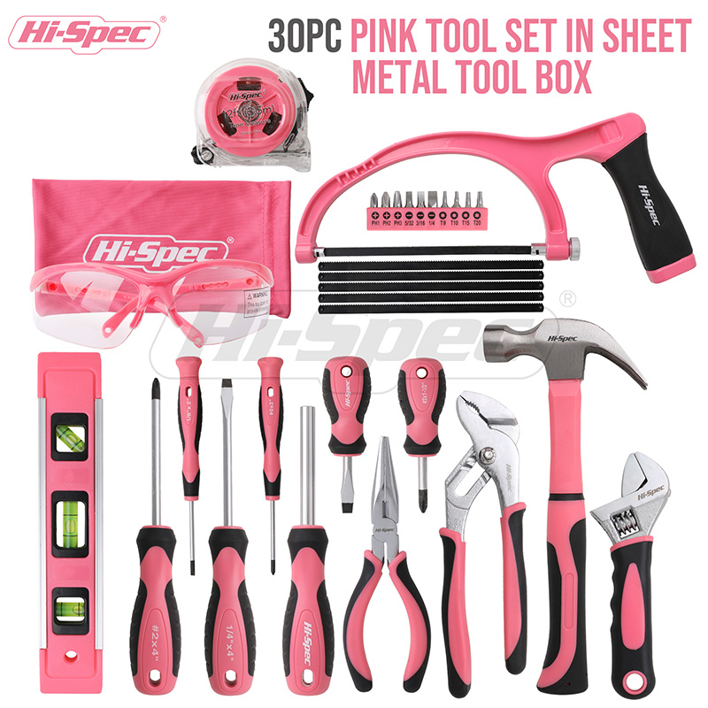 Power Tools Pink - Set Peralatan Perbaikan Rumah Tangga Hi-Spec