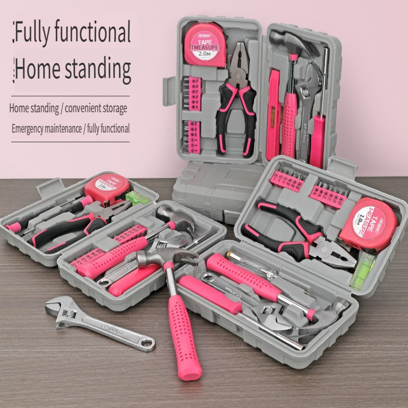 Power Tools Pink - 13 Buah Peralatan Perbaikan DIY Warna
