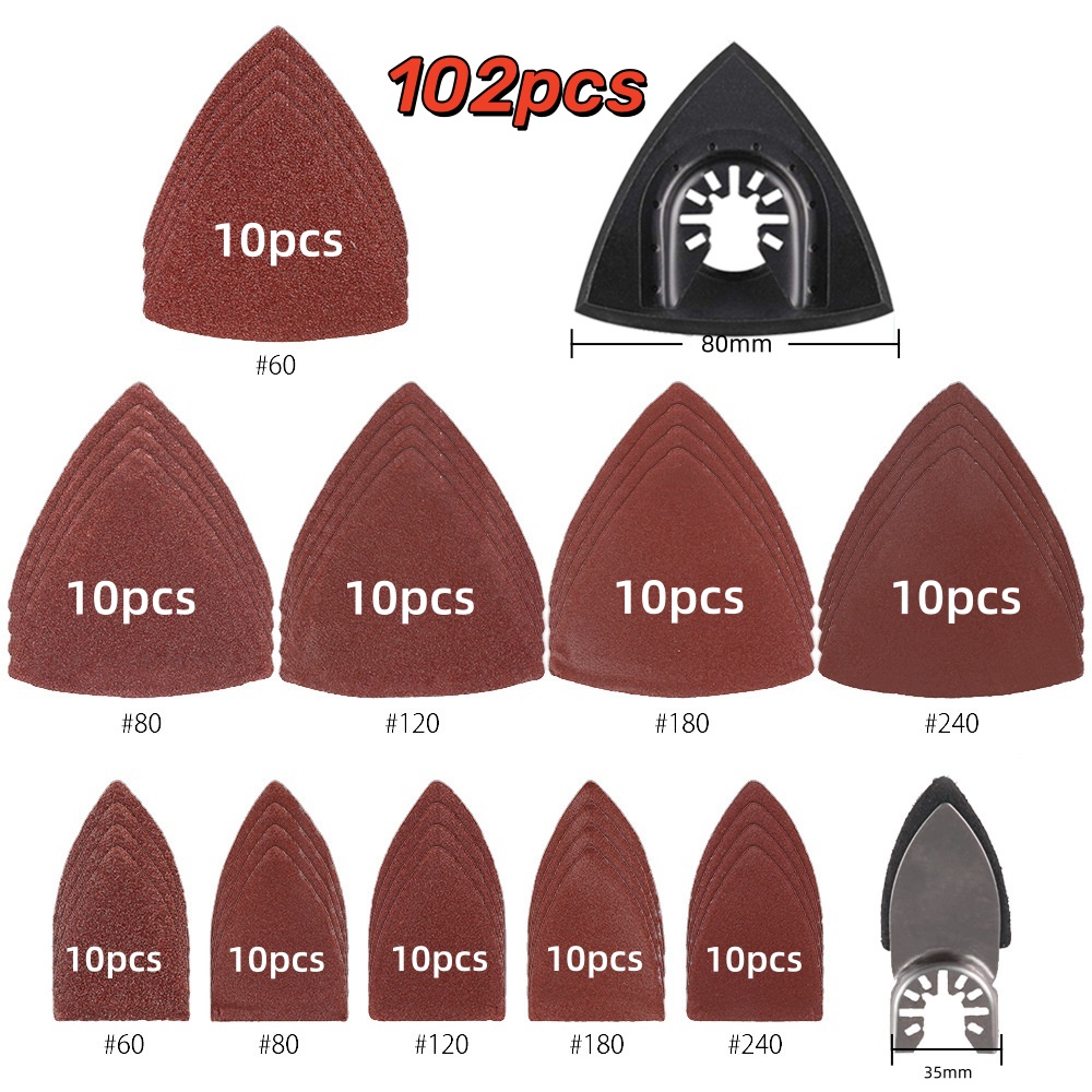 Oscillating Multi Tool - Kit Bantalan Pengamplasan Detail Alat Osilasi