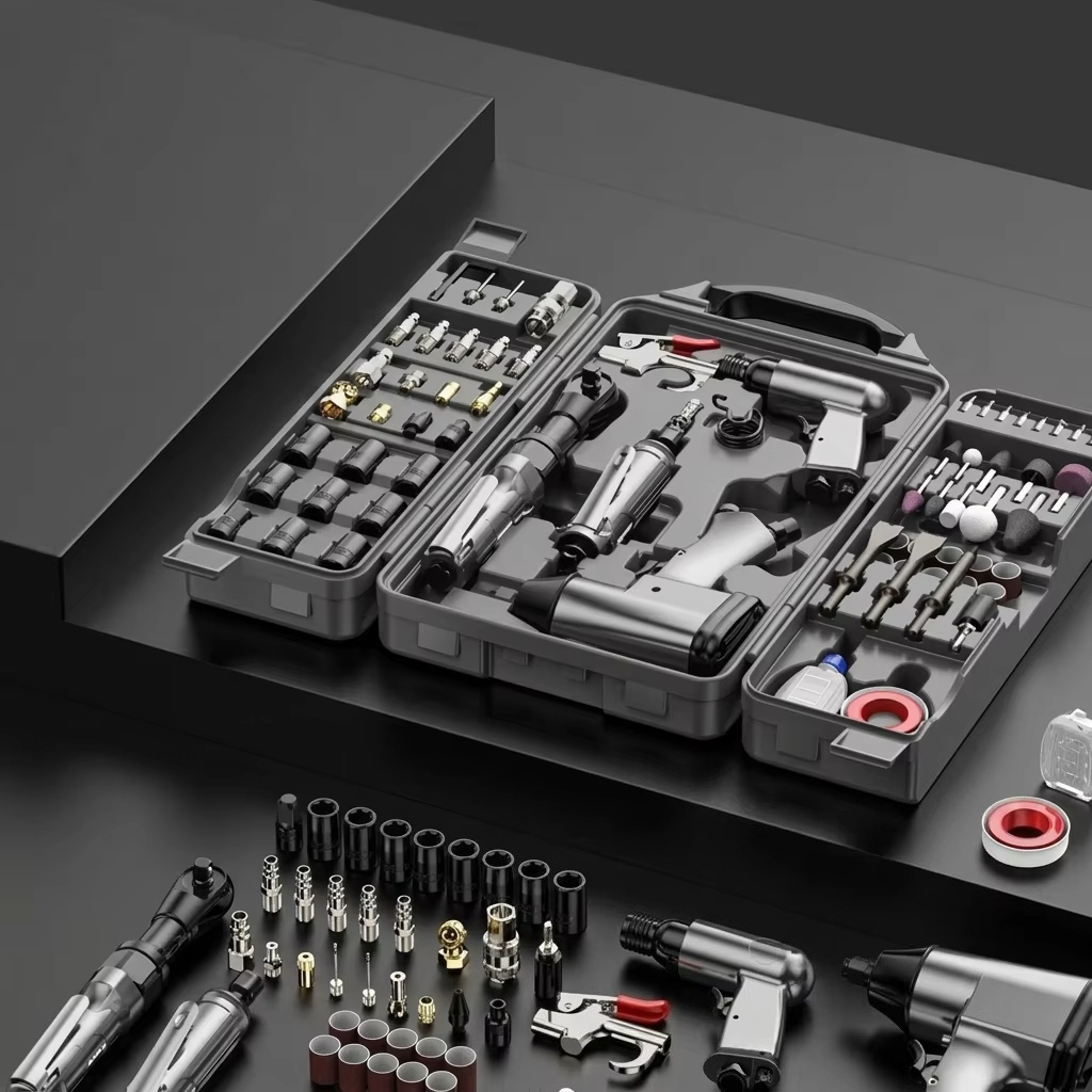 Power Tools Pneumatic - 71-Piece Heavy-Duty Pneumatic Tool Kit, Palu