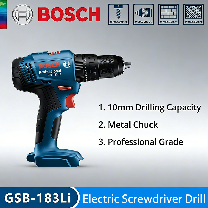 Power Tools Impact - Bosch GSB183-LI Bor Listrik Obeng Tanpa