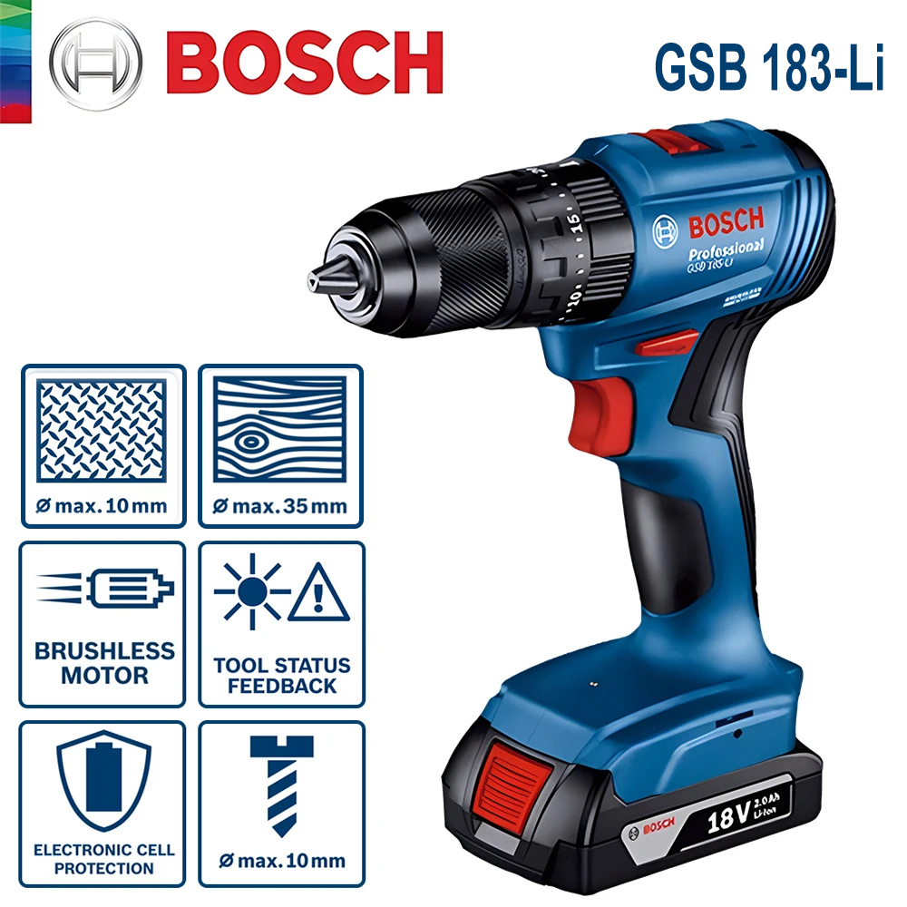 Power Tools Impact - Bosch GSB 183-LI Obeng Bor Listrik