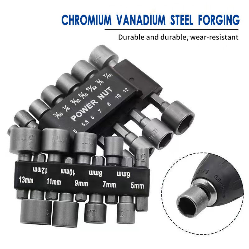 Power Tools Pneumatic - Kunci Soket Heksagonal Kuat, Gagang Heksagonal,