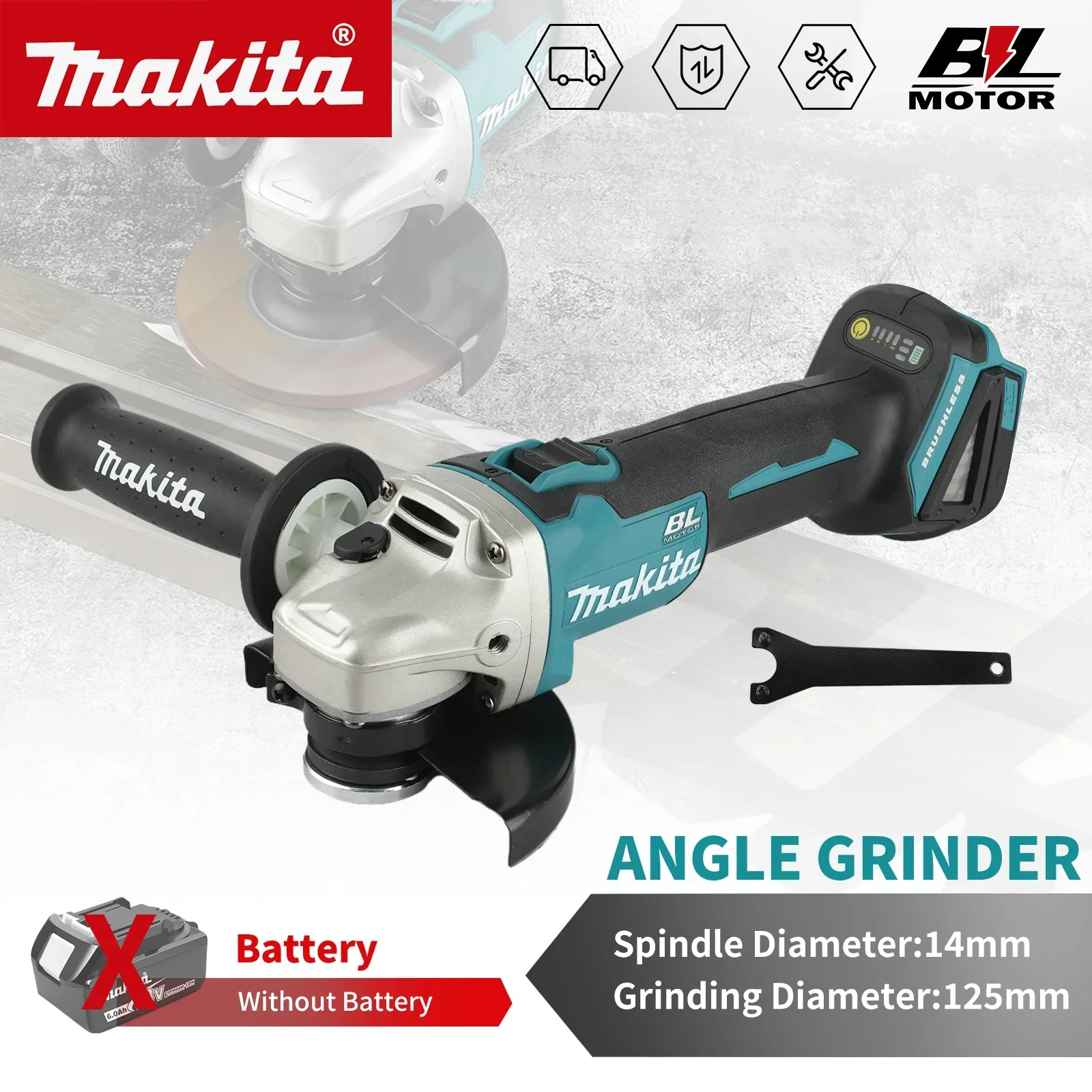 Power Tools Construction - Untuk Gerinda Tanpa Sikat Makita DGA504