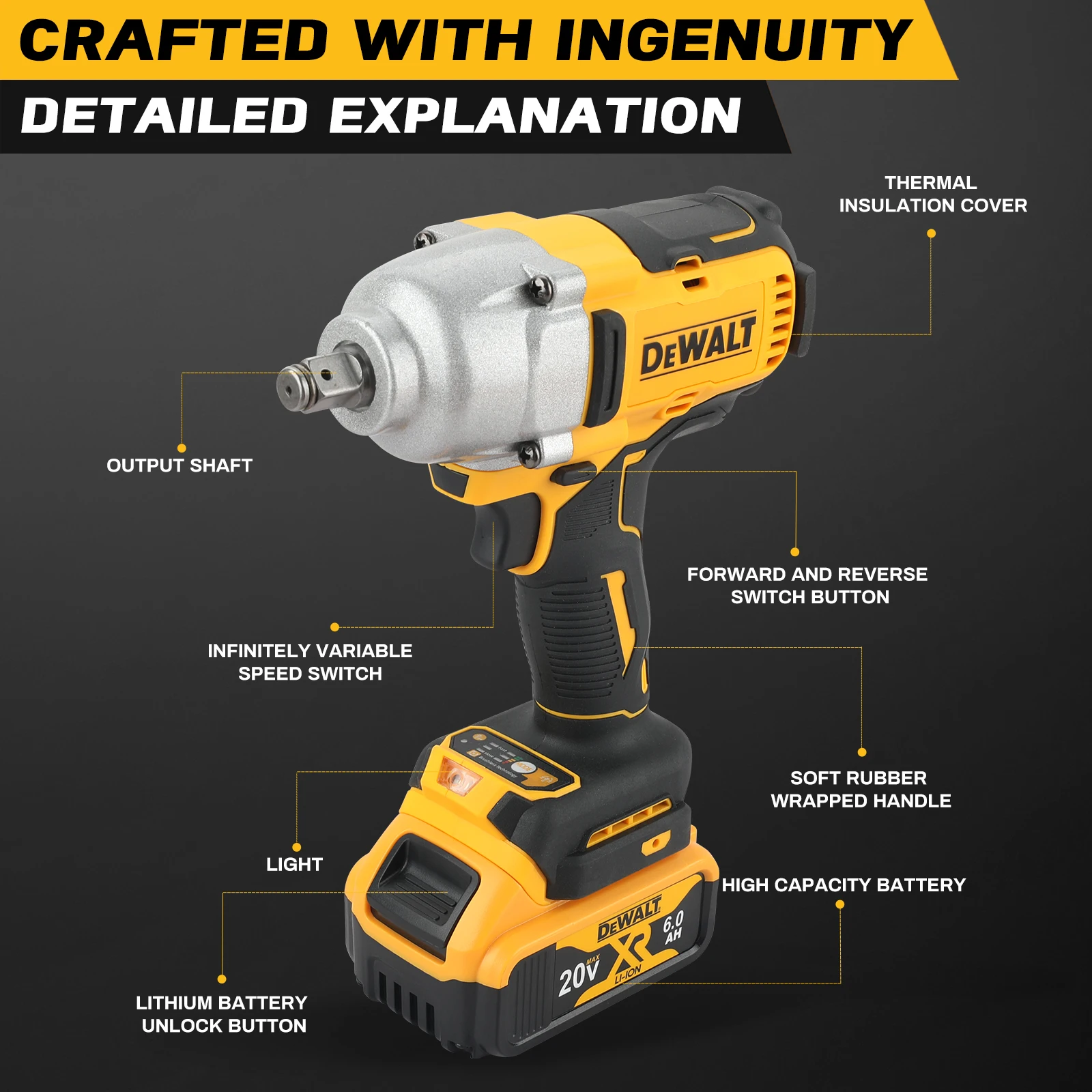 DEWALT DCF900 20V XR Brushless - Dewalt Power Tools Xr ulasan dan harga