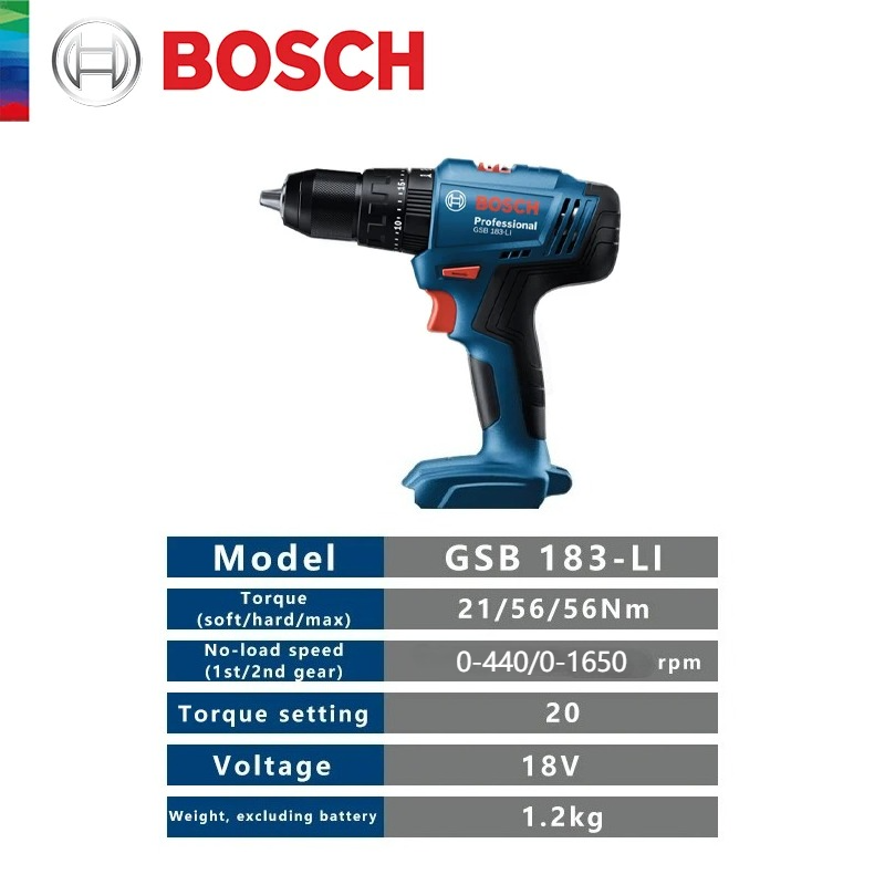 Bor Listrik Bosch GSB183-LI, O - Power Tools Impact ulasan dan harga