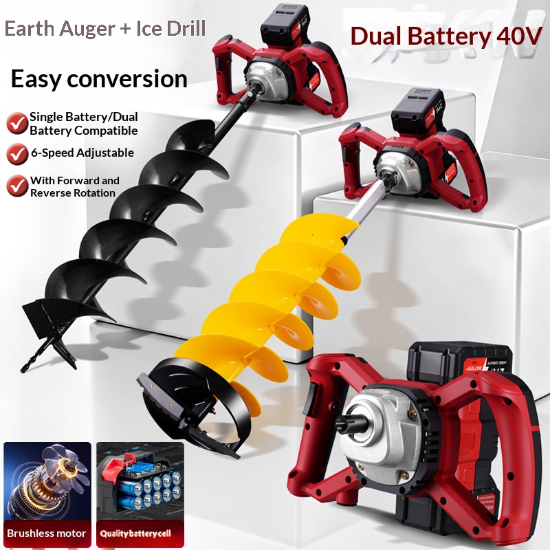 Bor Tanah Listrik Baterai Lith - Power Tools Construction ulasan dan harga