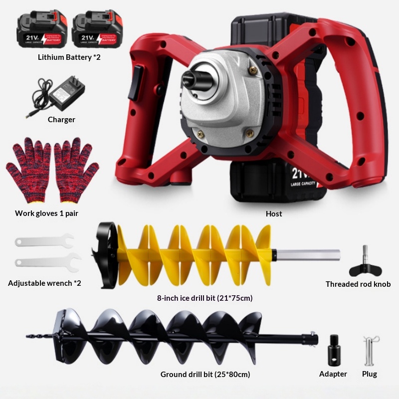 Bor Tanah Listrik Baterai Lith - Power Tools Construction ulasan dan harga