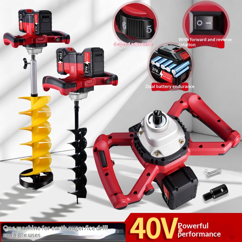 Bor Tanah Listrik Baterai Lith - Power Tools Construction ulasan dan harga