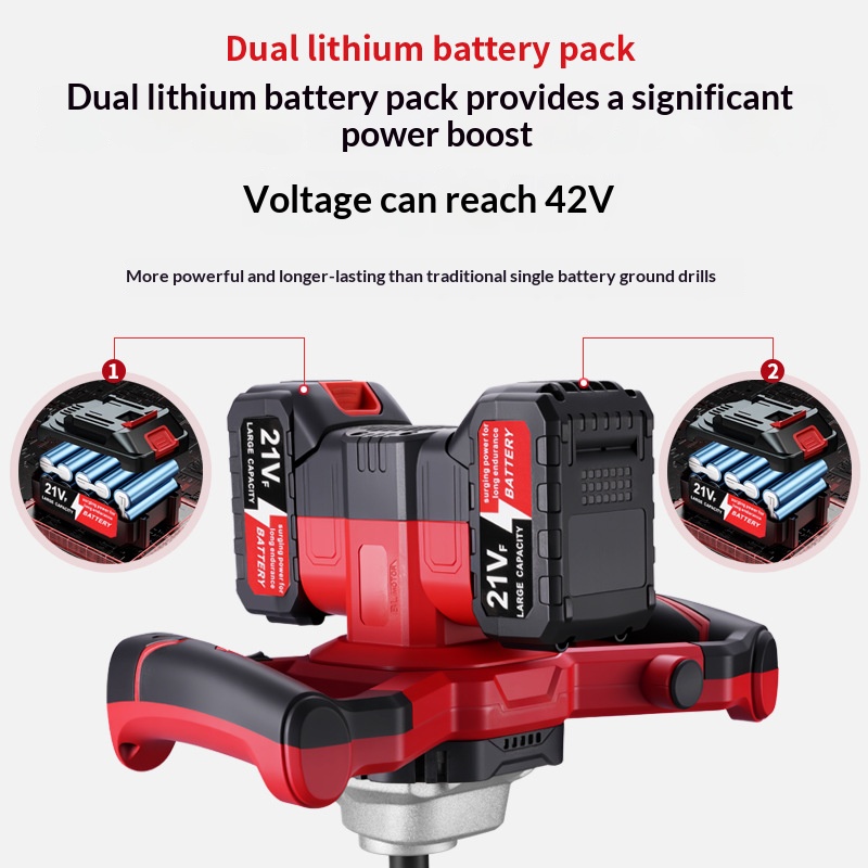 Bor Tanah Listrik Baterai Lith - Power Tools Construction ulasan dan harga